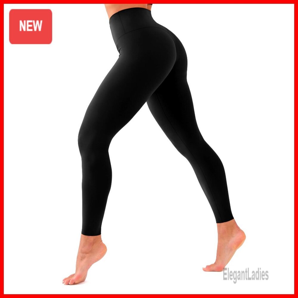 High Waisted Tummy Control Leggings, Soft Workout Yoga Pants, Plus Size